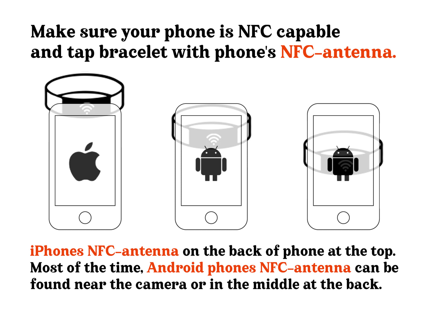 God is greater than the ups and downs - Christian NFC Bracelet