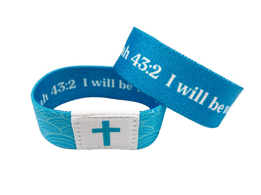 I will be with you. Isaiah 43:2 - Christian NFC Bracelet